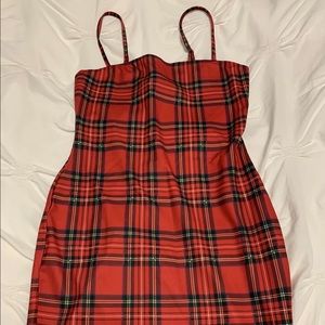 SHEIN Tight Plaid Dress